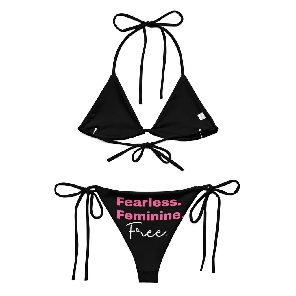 All-over print recycled string bikini