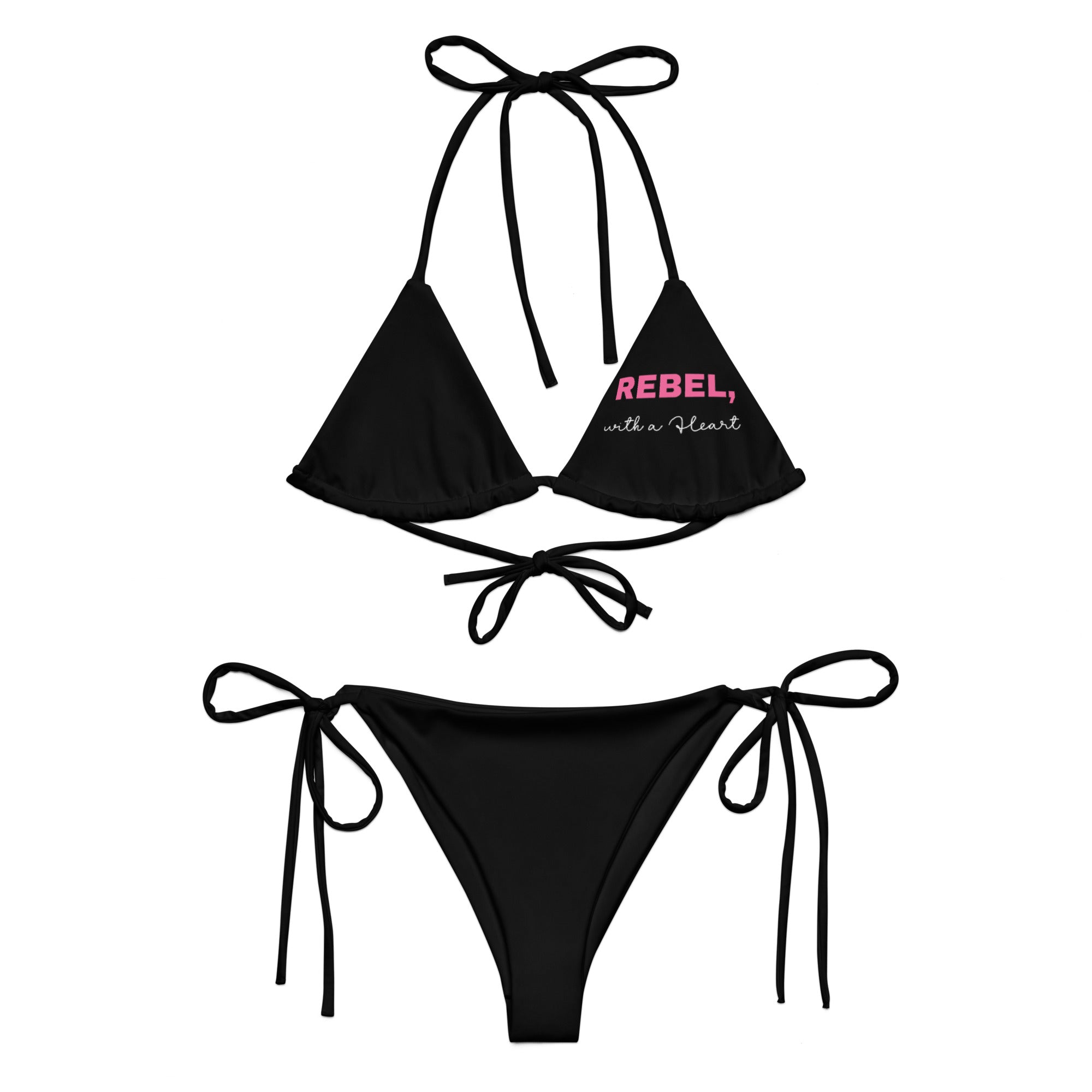 All-over print recycled string bikini