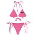 All-over print recycled string bikini